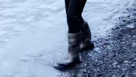 Kid Catching Fish by Hand