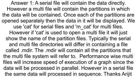 Difference between serial file and multi file in AB Initio