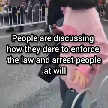 Chinese police violent law enforcement -- confiscated the street vendors' food cart and arrested them