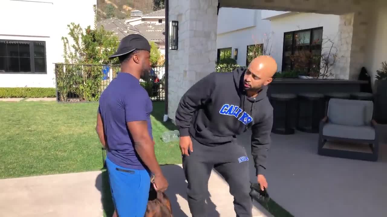 Cali K9 training with Kevin Hart and Jason Darulo