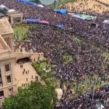 Protesters storm the presidential palace in Sri Lanka's capital.