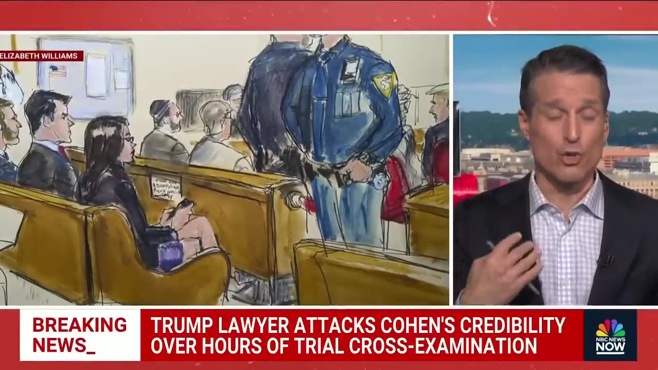 Trump on trial_ Defense questions credibility of witness Michael Cohen