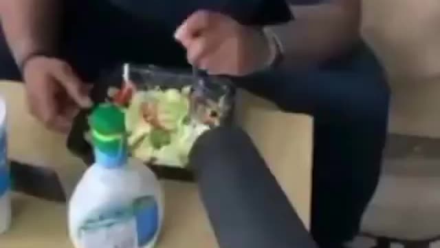 Blew his salad away 😂