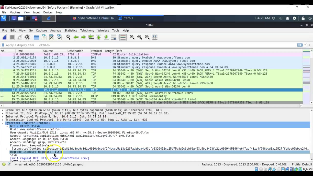 Capturing a 3-way TCP Handshake Using Wireshark