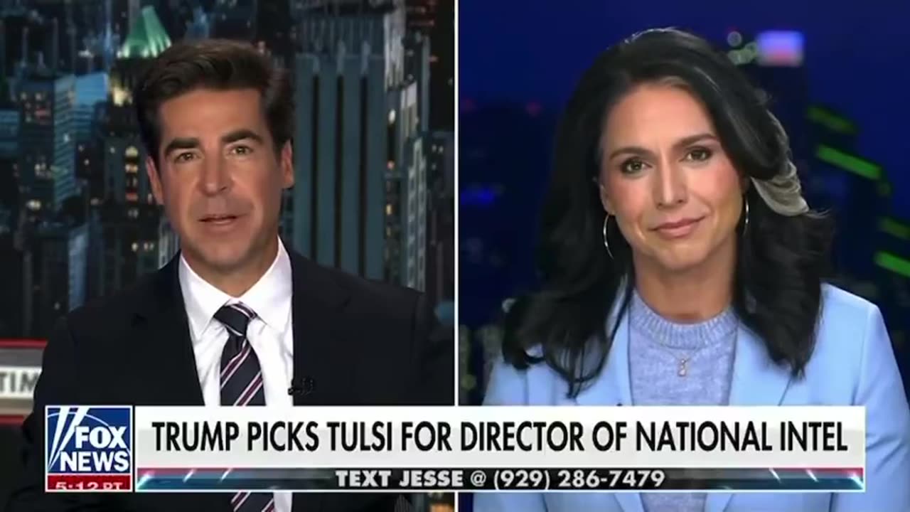 Tulsi Gabbard joins her FIRST interview as Trump’s nominee for Director of National Intelligence!