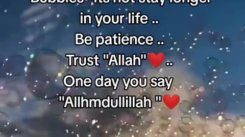 Always believe Allah