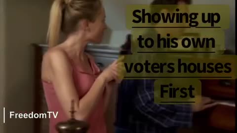 Joe Biden knocking door to door