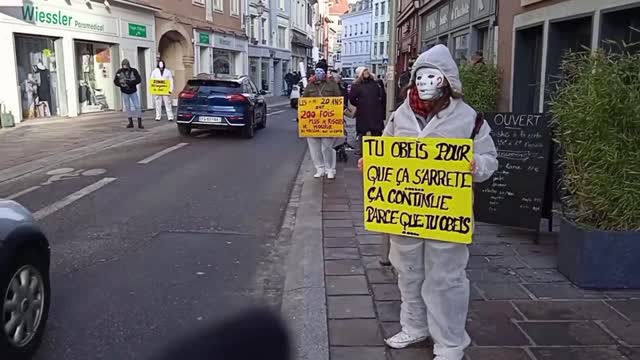 Les Masques Blancs Sud Alsace et Citoyens en Manifestation le 29 janvier 2022