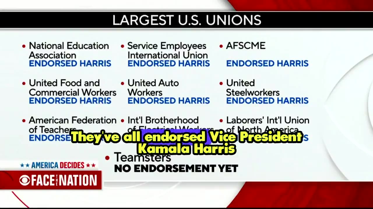 The President of Teamsters, one of the biggest labor unions in the country