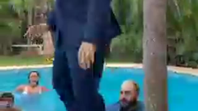 Magician walking on water
