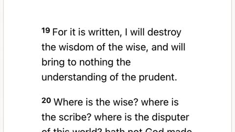 For the wisdom of this world is foolishness with The Heavenly Father.