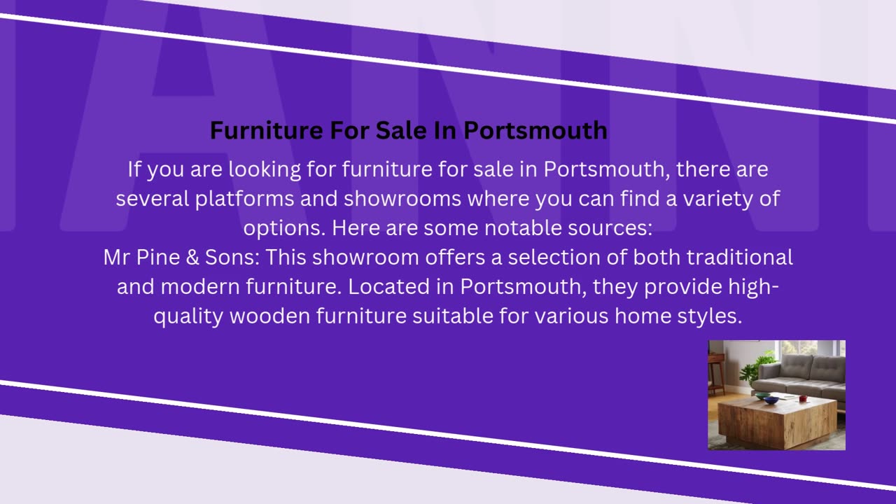 Furniture For Sale In Portsmouth