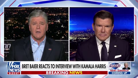 Select Bret Baier Reveals Chaos Behind Kamala’s Trainwreck Interview: ‘Four Handlers’ Desperately Signal to Cut It Short'