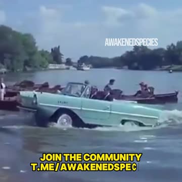 Amphicar - world's first mass produced sports car that swims! Launched in 1961