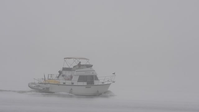 Red, Red Wine in a White-Out * Boat on a Foggy River