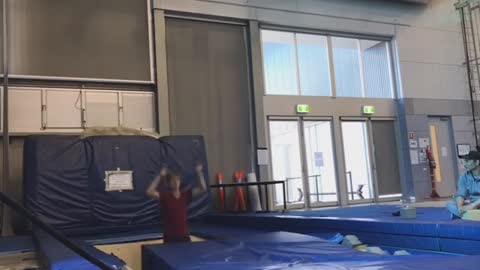 Two guys jumping tumbling fails