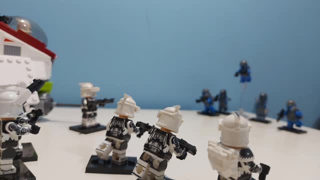 Lego Diorama Star Wars - Clones vs Mandalorians