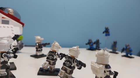 Lego Diorama Star Wars - Clones vs Mandalorians