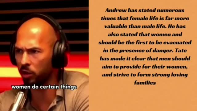 Myth 2 - Andrew Tate is a Misogynist / Hates Women