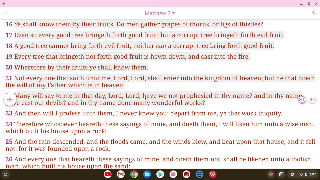 Matthew 7 Scripture Reading from Son of Man's Homestead