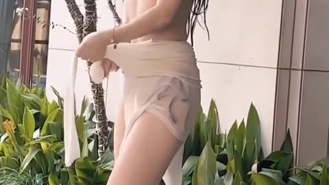 Sexy girl ready to swim