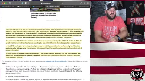 US MILITARY AUTHORIZED TO USE LETHAL FIRCE ON US SOIL