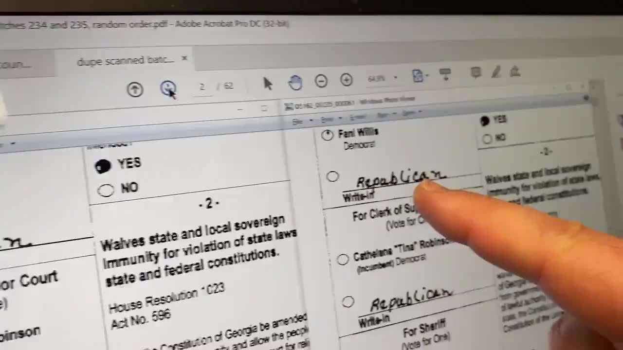 Scanned Ballots Images Proof of Voter Fraud