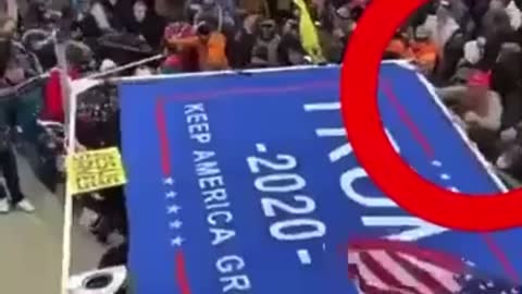 New January 6. Footage Shows Ray Epps Physically Attacking Police With Huge Trump Sign