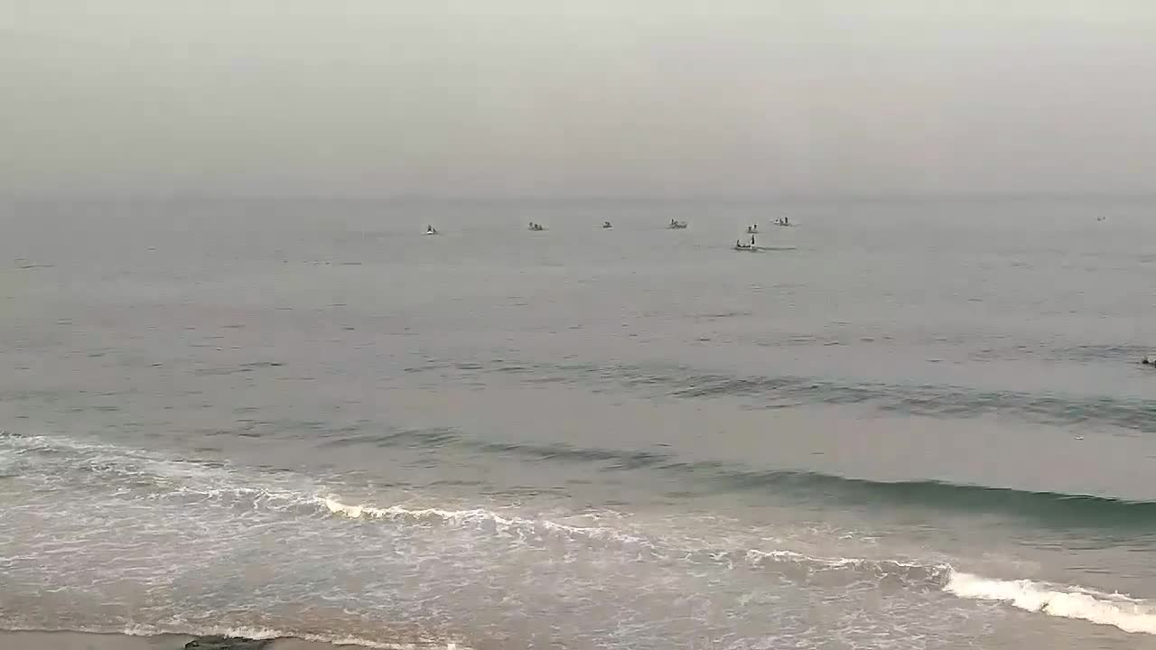 Fishermen are racing for fishing grounds near the border between Egypt and the Gaza Strip