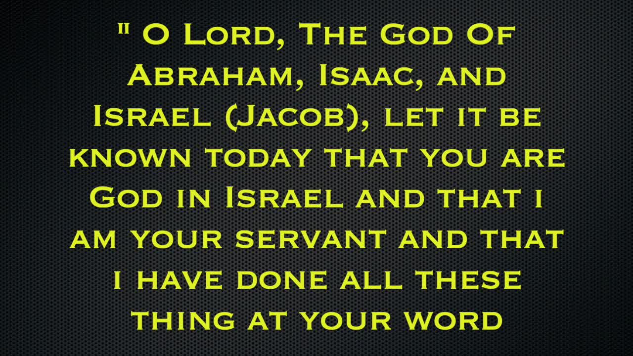 1 Kings 18 20-40 Mount Carmel