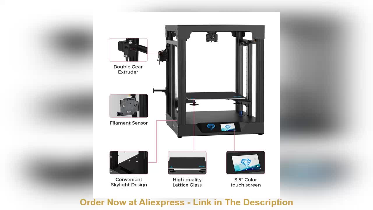 ✨ Twotrees 3D Printer Core XY SP-5 V1.1 DIY Printer Kit FDM Dual Z Axis Printer Extruder Print