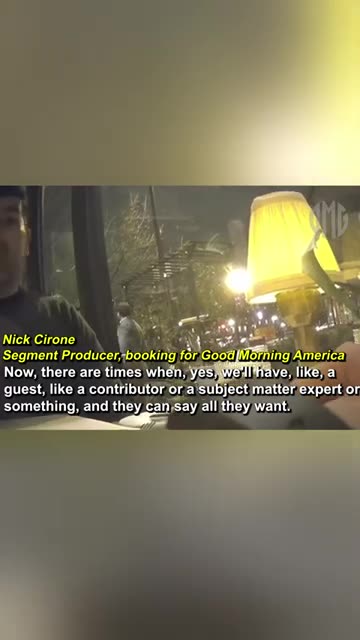 EXPOSED GMA Producer Nick Cirone admits to network's liberal bias and story manipulation.