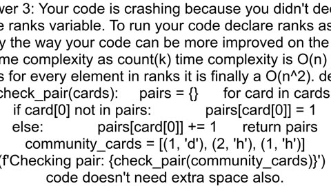 list indices must be integers or slices not tuple Python Poker