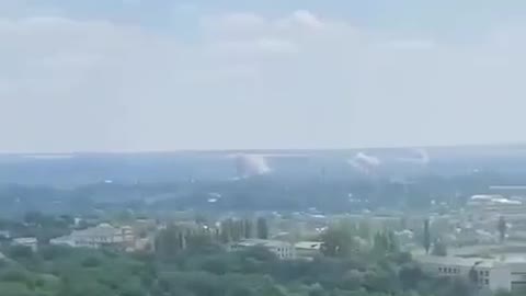 Shelling of Ukrainian military positions in the region of Slaviansk