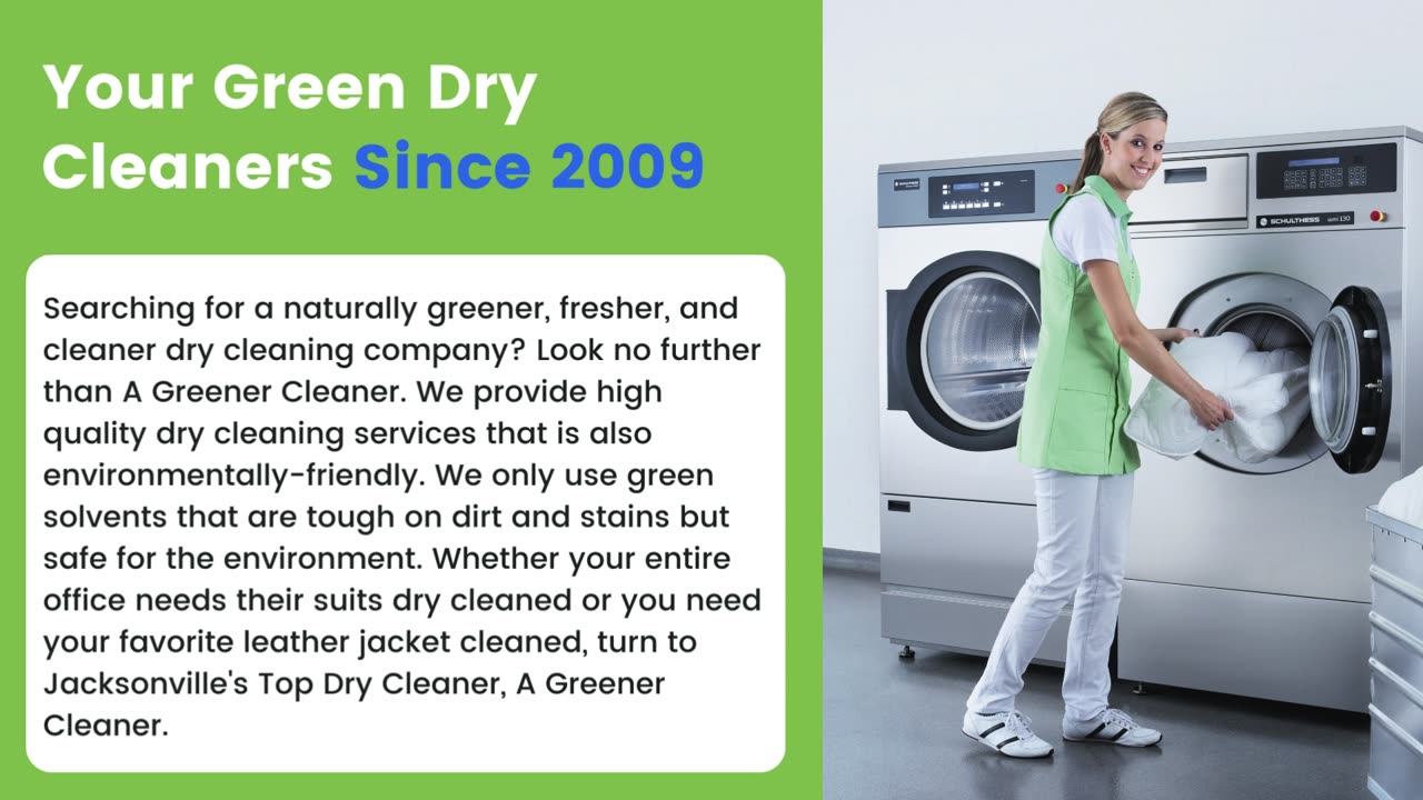 Wet Dry Cleaner Jacksonville - A Greener Cleaner