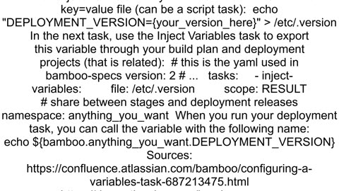 Can I use bamboo plan variables in a deployment project
