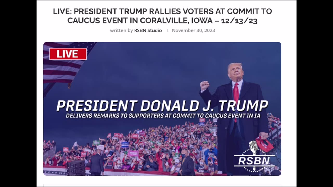 LIVE: President Trump rallies voters at Commit to Caucus event in Coralville, Iowa