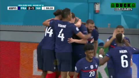 France vs Switzerland Euro 2021 Highlights