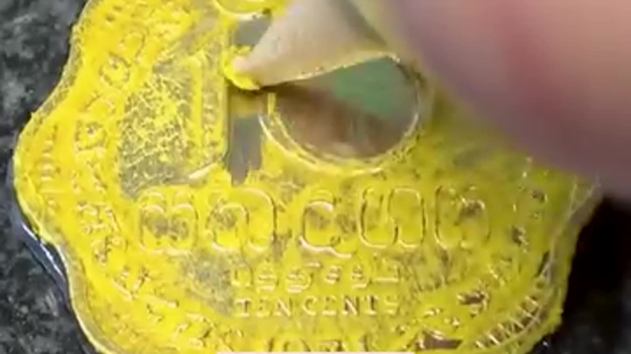 The satisfying process of restoring an old coin 🔥