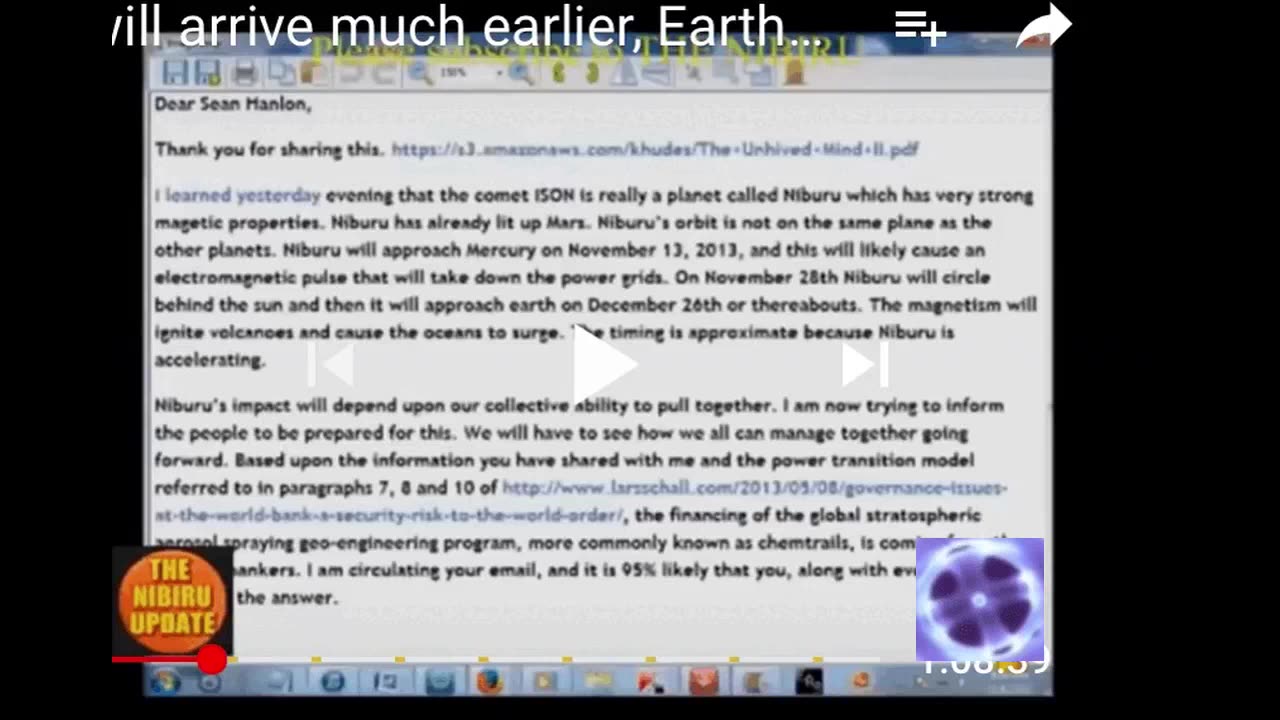 The World Bank whistleblower Karen Hudes Nibiru Email - 2013