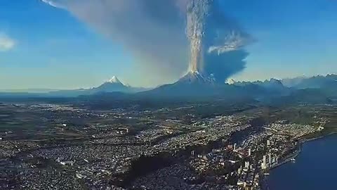 Active volcano erupting