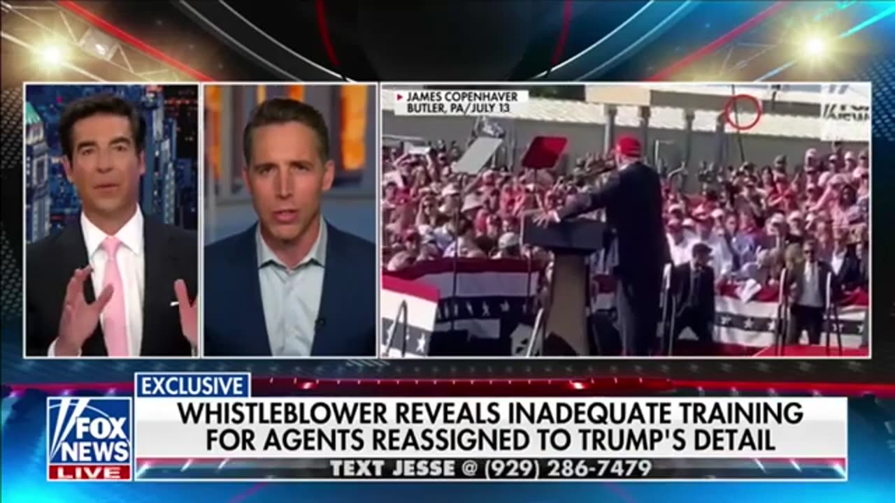 PRIMETIME JESSE WATERS SENATOR Hawley Reveals NEW Whistleblower Leaks