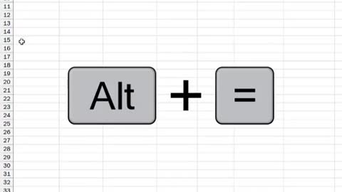 EXCEL automatic sum teaching