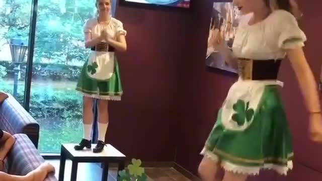Would you dare to this Irish table dance.