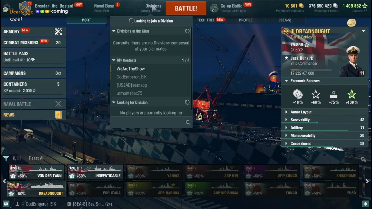 Sarge Plays 'World Of Warships' 30 Nov 2023