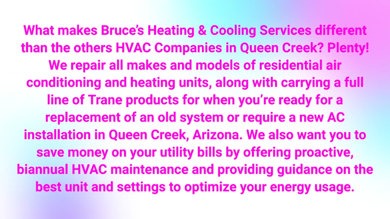 Bruce's Air Conditioning & Heating Repair in Queen Creek