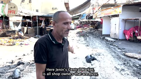 Aftermath of Zionist invasion of Jenin city and its markets, Aug 29, 2024