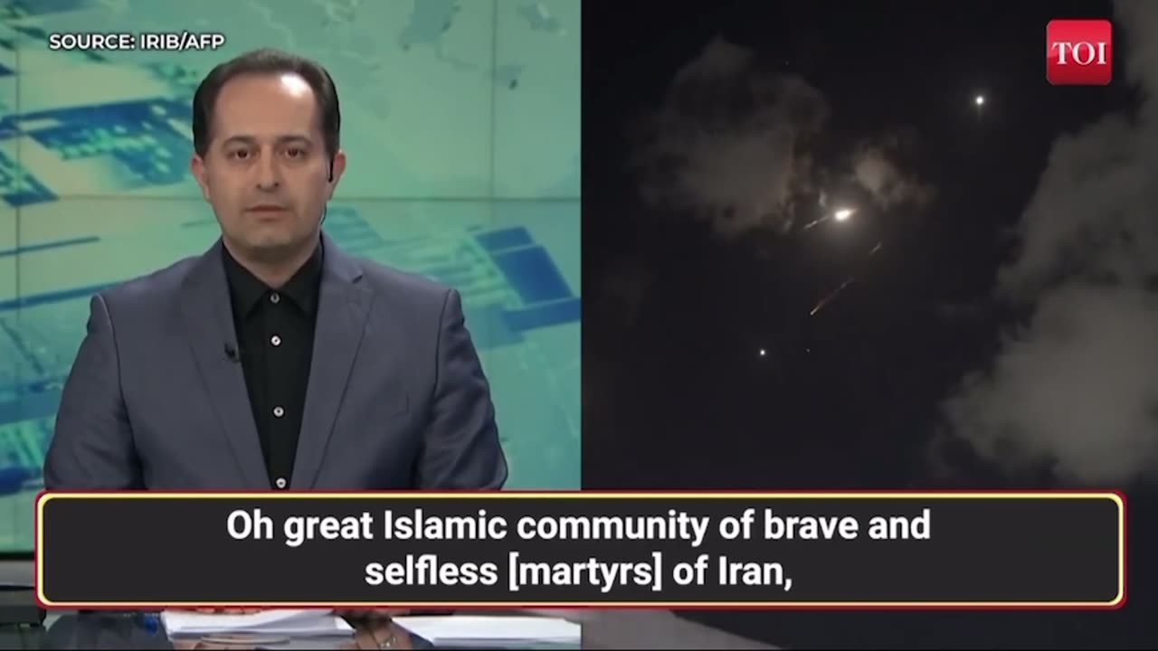 Iran Releases First Visuals Of Attack On Israel; Watch Iran TV's Dramatic Announcement