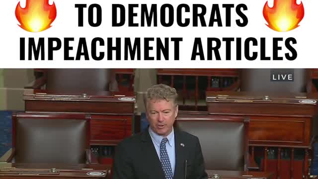 Rand Paul Just Took FLAMETHROWER To Impeachment