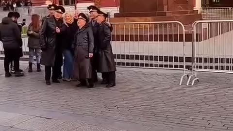 North Korean military officers sightseeing in Moscow. #meta